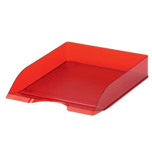 Szuflada na dokumenty Durable Basic transparentna czerwona
