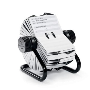 Kartoteka obrotowa z kartami teleadresowymi i przekładkami TELINDEX czarna /248201/