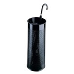 Stojak na parasole metalowy okrągły o pojemności 28,5 l czarny 3350 01