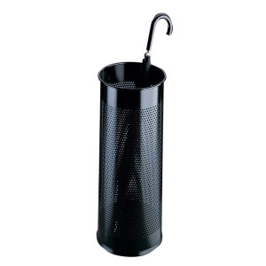Stojak na parasole metalowy okrągły o pojemności 28,5 l czarny 3350 01