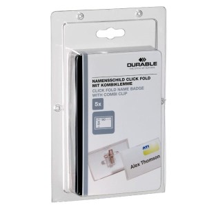 Identyfikator CLICK FOLD 54x90mm z kombi-klipem 5 sztuk 8693 19
