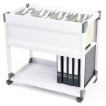 Wózek na teczki zawieszkowe SYSTEM FILE TROLLEY S na 90 teczek A4 szary 378410