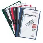 Skoroszyt zaciskowy DURACLIP Original 1-30 kartek czarny 5 szt. A4 222701