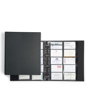 Wizytownik VISIFIX A4 ECONOMY na 400 wizytówek z przekładkami czarny 2444 01