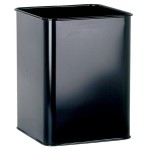 Kosz na śmieci kwadratowy metalowy 18,5l czarny 3315 01