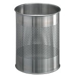 Kosz na śmieci okrągły 15l metal szczotkowany 338123