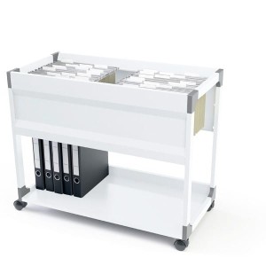 Wózek na teczki zawieszkowe SYSTEM FILE TROLLEY MULTI na 100 teczek szary /378510/