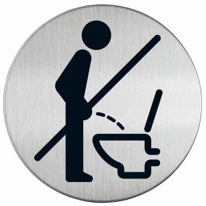 Tabliczka WC PROSZĘ USIĄŚĆ PICTO śr. 83 mm /492123/