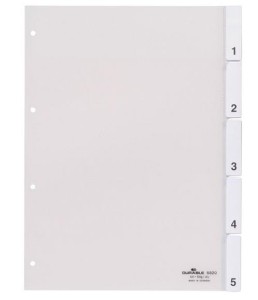 Przekładki A4 zgrzane wymienne indeksy 5 części 682019