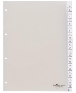 Przekładki zgrzane A4 wymienne indeksy A-Z 25 części 682419