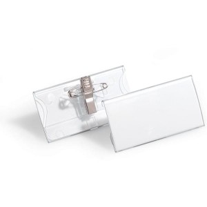 Identyfikator z akrylu z kombi-klipem 40x75mm 25 sztuk 8121 19