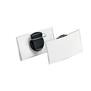 Identyfikator z kombi-klipem z tworzwa 40x75mm 25 sztuk 8124 19