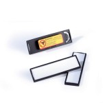 Identyfikator z magnesem 17x67mm czarny 25 sztuk 8132 01