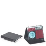Flipchart stołowy A4 poziomy z mechanizmem ringowym 10 kieszeni czarny 8561 01