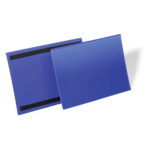  Kieszeń magazynowa magnetyczna A4 pozioma DURABLE niebieska 50szt. 1745 07
