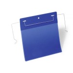Kieszeń magazynowa z uchwytami z drutu A5 pozioma DURABLE niebieska 50szt 1752 07