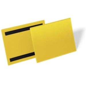 Kieszeń magazynowa magnetyczna A5 pozioma DURABLE żółta 50szt. 1743 04
