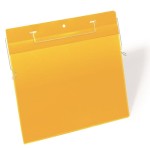 Kieszeń magazynowa z uchwytami z drutu A4 pozioma DURABLE żółta 50szt. 1754 04