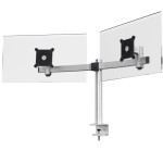 Uchwyt na 2 monitory LCD 21-27'' zacisk biurkowy srebrny /508523/