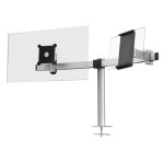 Uchwyt na monitor LCD 21-27'' i tablet montaż w otworze blatu srebrny /508823/