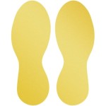 Oznaczenie podłogowe do znakowania "STOPY" DURABLE 90mm x 240mm x 0,2mm odklejalne żółte 5 par /104704/