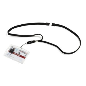 Smycz do identyfikatorów DURABLE czarna 10mm z pętelką 10szt. /831301/