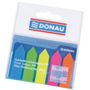 Zakładki indeksujące 12x45mm PP NEON strzałki 5x25szt. DONAU /7556001PL-99/