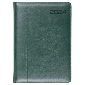 Terminarz A5 dzienny z registrami CRUX 2024 NEVRO zielony  /KK-VCN-425RD.-N55/