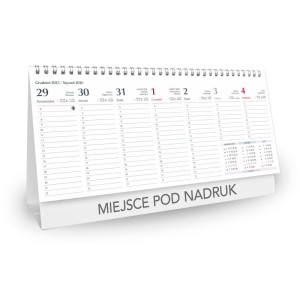 Kalendarz biurkowy stojący poziomy 29,5x15,5cm ze spiralką 2026 CRUX UNIVERSE MIX /KB-410-TU_MIX/