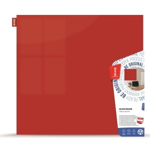 Tablica szklana magnetyczna  60X80 CM MEMOBE czerwona /MSZ080060-30/