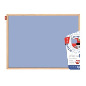 Tablica magnetyczna suchościeralna rama drewniana 60x90cm MEMOBOARDS niebieska /TMN96D/1/
