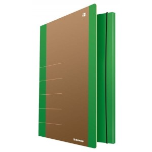 Teczka z gumką kartonowa A4 500g DONAU LIFE zielona /2060001FSC-06/