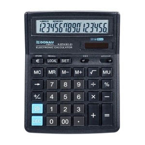 Kalkulator 16 pozycyjny DONAU TECH K-DT4161-01 199x153x31mm czarny /K-DT4161-01/