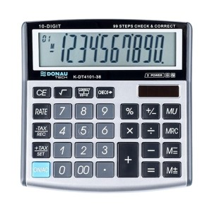 Kalkulator 10 pozycyjny DONAU TECH K-DT4101-38 136x134x28mm srebrny /K-DT4101-38/