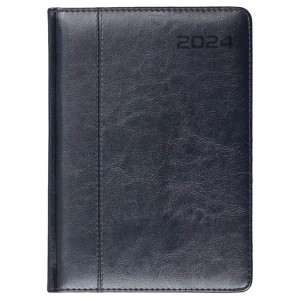 Terminarz A5 dzienny z registrami CRUX 2024 NEVRO czarny /KK-VCN-425RD.-N53/