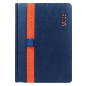 Terminarz A5 dzienny CRUX 2025 LOOPEN granatowy/pomarańczowy /KK-BCL-545.D.-LP34/