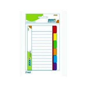 Notes samoprzylepny z przekładkami 100X150mm 60 kartek 6 kolorów STICK'N 1szt. /21462/