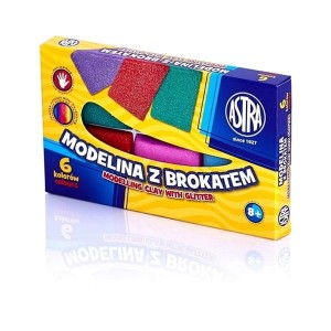 Modelina 6 kolorów z brokatem ASTRA /304109001/
