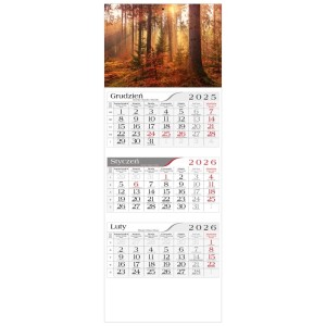 Kalendarz trójdzielny CRUX 2025 LAS GM-539-T11-BIAŁY /GM-539-T11-BIAŁY/