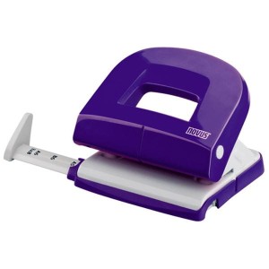 Dziurkacz do 16 kartek metalowy NOVUS E216 fioletowy /250548/
