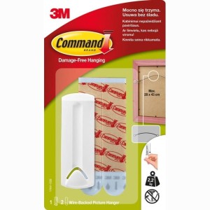 Haczyki COMMAND Do Ramek 1 Haczyk i 2 Duże Paski Białe /3M-UU007832171/