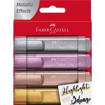Zakreślacz FABER CASTELL 1546 metaliczny 4 kolory /154640 FC/