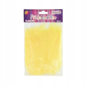 PIÓRKA 10-12cm JASNOŻÓŁTE 50szt.