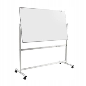 Tablica magnetyczna suchościeralna obrotowo-jezdna dwustronna 120x90cm z półką /TOS129 FU/