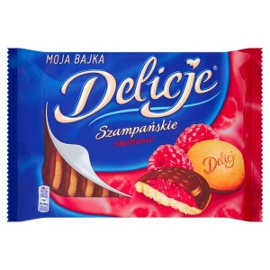 Ciastka DELICJE 294g malinowe