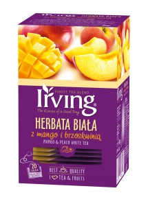 HERBATA BIAŁA KOPERTOWANA IRVING MANGO Z BRZOSKWINIĄ 20szt.