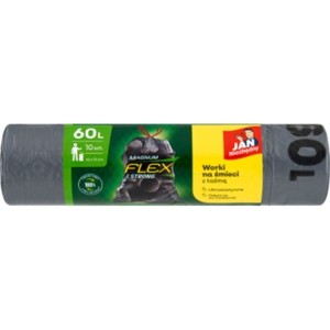 Worki na śmieci 60l JAN NIEZBĘDNY MAGNUM PACK z taśmą 10szt.
