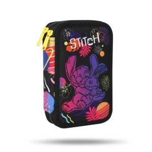 PIÓRNIK PODWÓJNY Z WYPOSAŻENIEM DISNEY BLACK JUMPER 2 STITCH