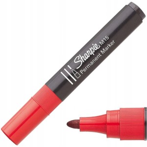 Marker permanentny okrągły 2,0mm SHARPIE  M-15 czerwony /S0192605/