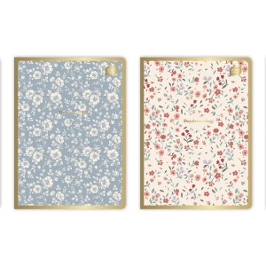 Zeszyt A5/60 KRATKA 70g brak adresówki okładka SATIN METALLIC INTERDRUK METALLIC FLORAL mix wzorów 1szt. /ZE60#MF/